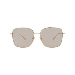 Gucci Square-Frame Metal Sunglasses Gold Womens